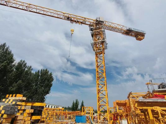 12T QTZ250 7020 Cẩu xây dựng cũ 60m chiều cao và L68 Mast 2019 Năm sản xuất