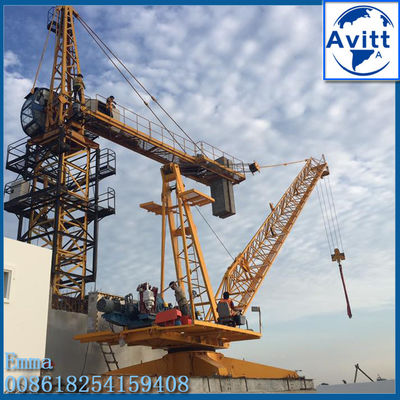 6t Capacity Load Derrick Luffing Tower Crane Không có counterweight và Mast Section