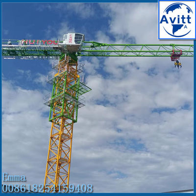 Động cơ cẩu tháp mái phẳng 6t để sử dụng trong xây dựng tòa nhà bất động sản
