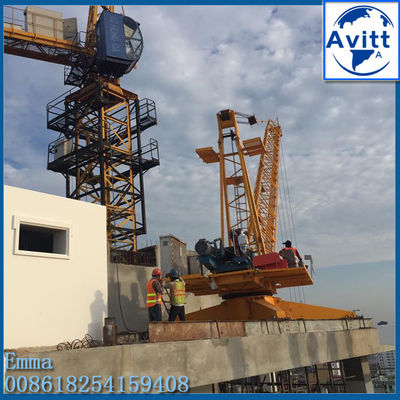 Loại bỏ Inner Tower Crane QD3015 Derrick Luffing Tower Crane 30m Working Jib