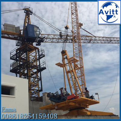 6000kg Tải tối đa 24mts Luffing Jib Derrick Crane cho 60m Xây dựng tòa nhà