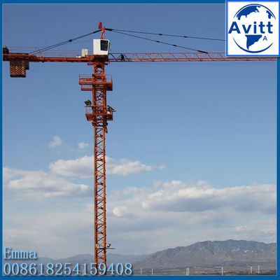 QTZ63 Hammerhead Tháp Crane TC5013 5T Trách 35.5m Độ cao tự do S24 Mast Section